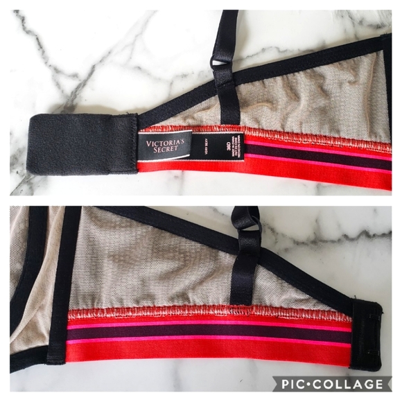 🆕️VICTORIA'S SECRET Black Lace Balconette Bra 36D - Picture 9 of 10